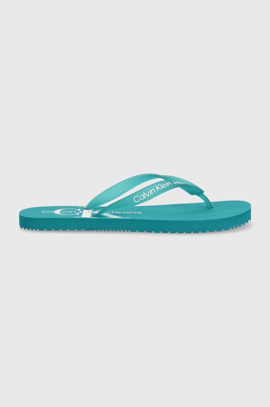 Calvin Klein Jeans japonki BEACH SANDAL MONOGRAM TPU YM0YM00838 turkusowy SS24