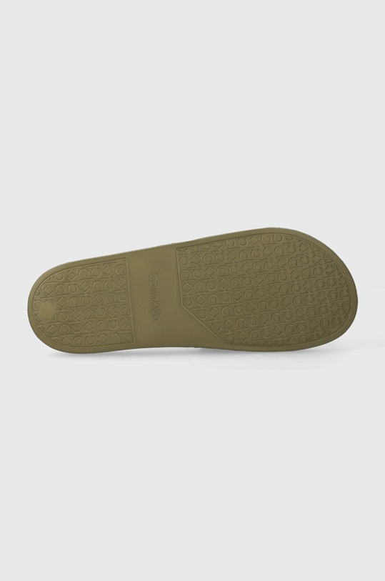 Pantofle Calvin Klein POOL SLIDE RUBBER HM0HM00455 zelená