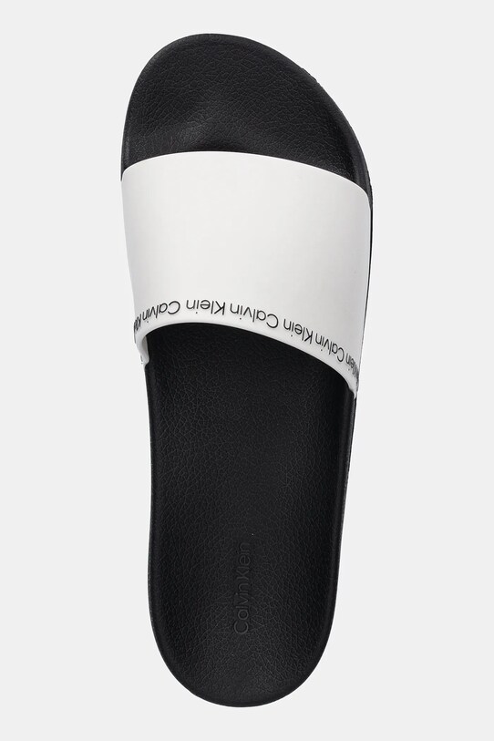 Încălțăminte Calvin Klein papuci POOL SLIDE RUBBER HM0HM00981 alb