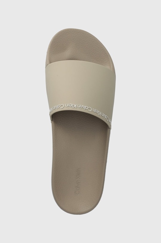 Παντόφλες Calvin Klein POOL SLIDE RUBBER μπεζ HM0HM00981