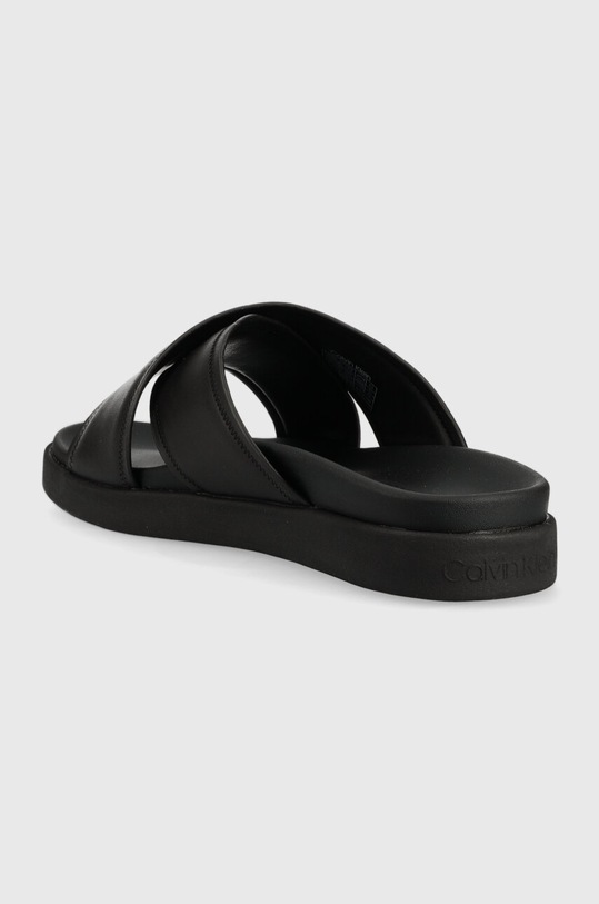 Obuwie Calvin Klein klapki skórzane CRISS CROSS SANDAL LTH HM0HM01069 czarny