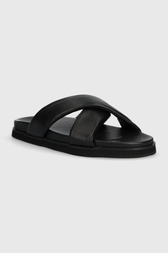 Δερμάτινες παντόφλες Gant Nicebro 26601894.G00 μαύρο SS23