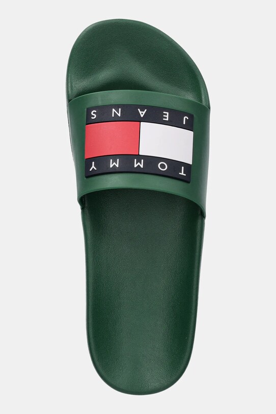 Tommy Jeans papuci POOL SLIDE ESS verde EM0EM01191