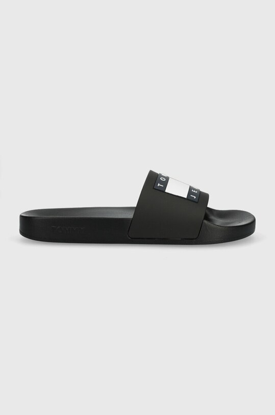 Tommy Jeans papuci POOL SLIDE ESS negru EM0EM01191