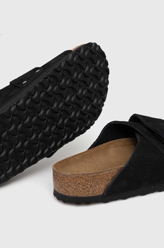 Boty Semišové pantofle Birkenstock KYOTO 1020388 černá