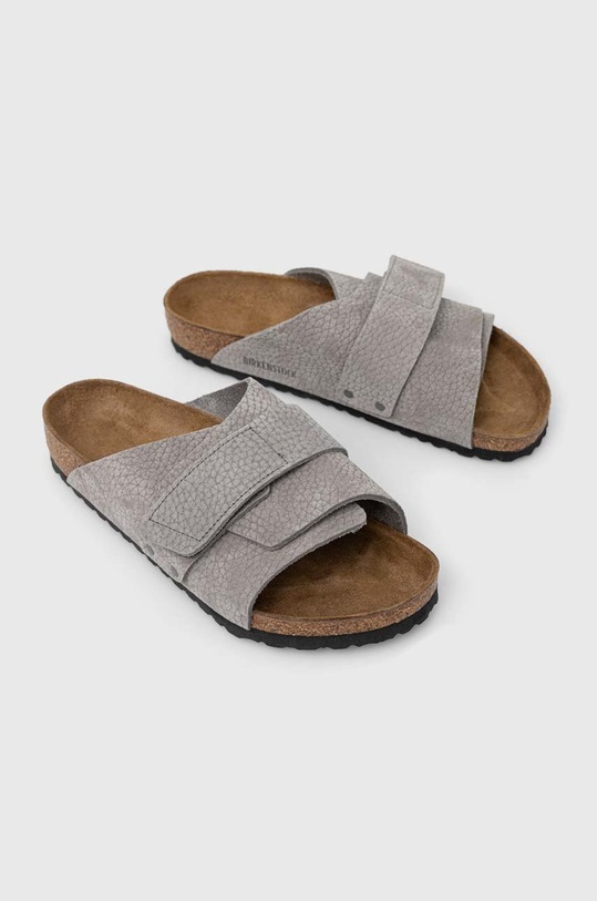 Semišové šľapky Birkenstock KYOTO 1024502 sivá SS23