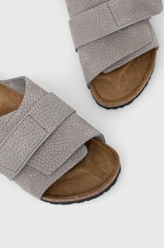 Natikače od brušene kože Birkenstock KYOTO siva 1024502