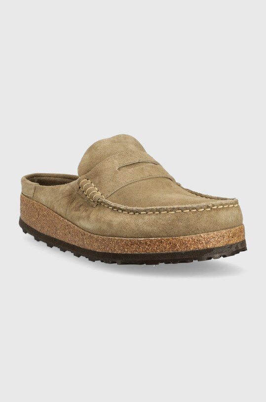 Birkenstock ciabatte slide in camoscio NAPLES 1025003 beige AA00