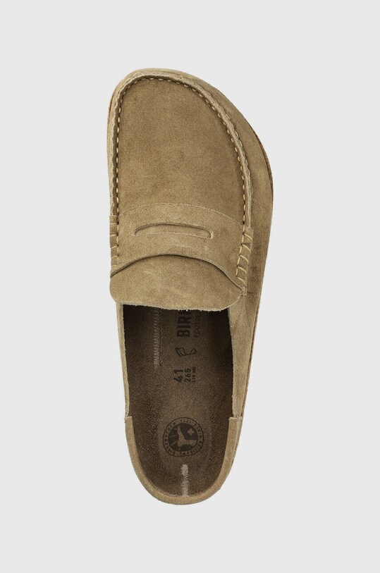 Birkenstock ciabatte slide in camoscio NAPLES beige 1025003