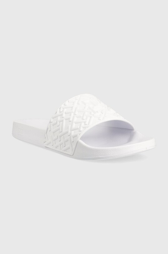 Шльопанці Tommy Hilfiger RUBBER TH MONOGRAM POOL SLIDE FM0FM04464 білий SS23