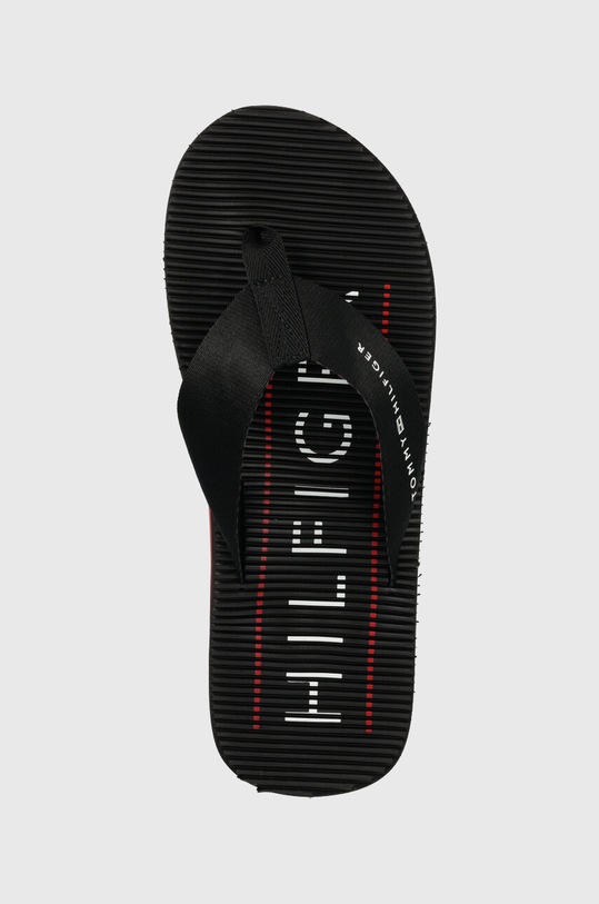 Tommy Hilfiger japonki MASSAGE FOOTBED BEACH SANDAL czarny FM0FM04474