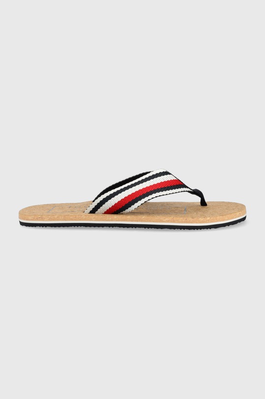 Tommy Hilfiger japonki HILFIHER CORK BEACH SANDAL granatowy FM0FM04475