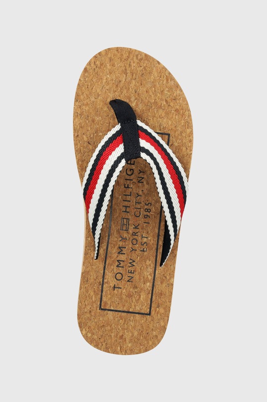 Tommy Hilfiger japonki HILFIHER CORK BEACH SANDAL granatowy FM0FM04475
