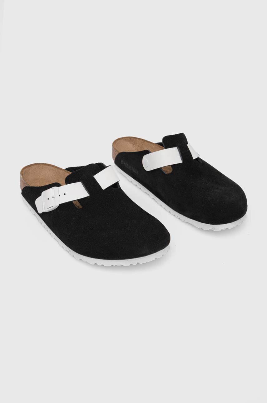 Παντόφλες σουέτ Birkenstock 1025895 Boston 1025895 μαύρο SS23