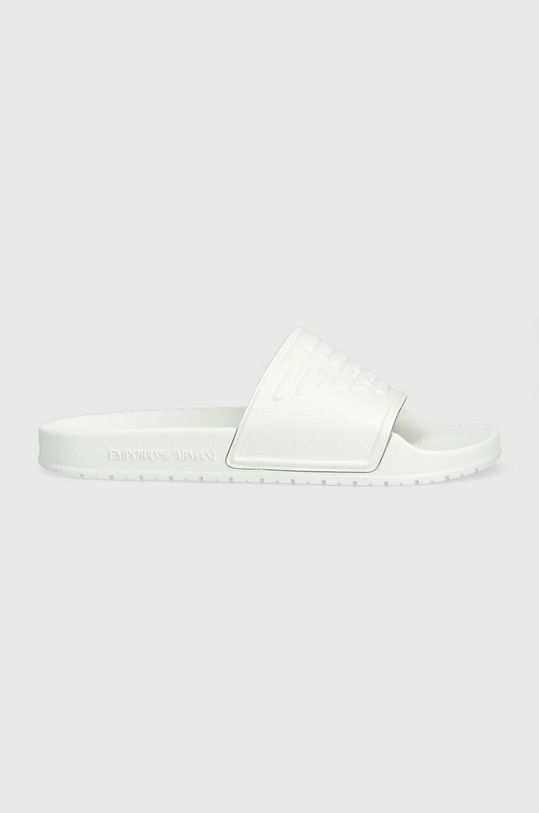 Pantofle Emporio Armani Underwear XVPS04 XN747 00001 plochý bílá XVPS04.XN747.00001