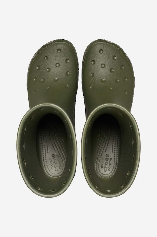 Gumene čizme Crocs Classic Rain Boot 208363.ARMY.GREEN zelena SS23