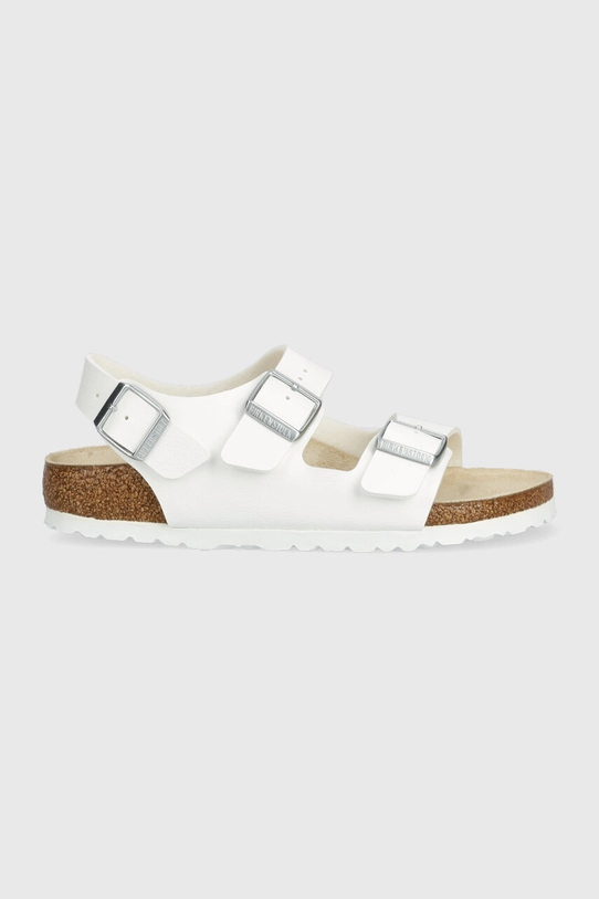 Birkenstock sandals faux grain leather white 344733.white