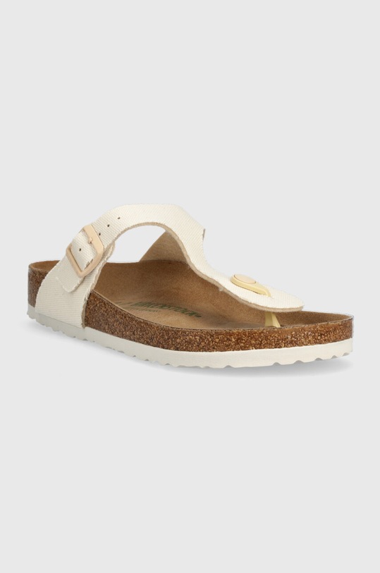 Birkenstock klapki Gizeh Canvas 1023990.EGGSHELL beżowy SS23