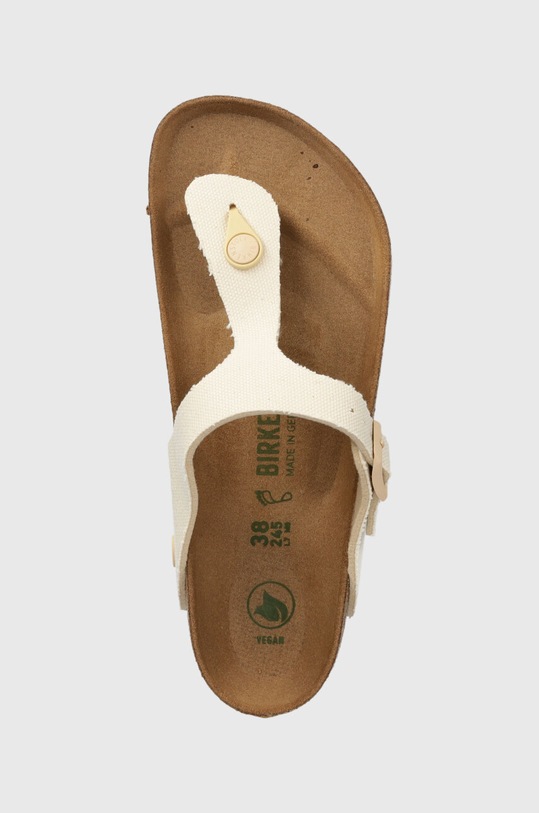 Birkenstock klapki Gizeh Canvas beżowy 1023990.EGGSHELL