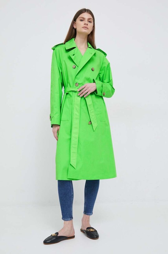 Tommy Hilfiger trenci din bumbac cu captuseala verde WW0WW36960.PPYX