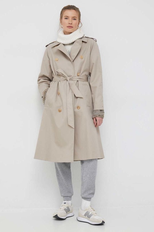 Pamučni baloner Tommy Hilfiger bez tople podstave bež WW0WW36960.PPYX