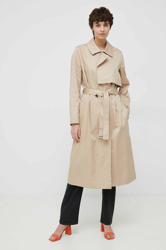 Calvin Klein trencz bawełniany nieocieplane beżowy K20K205618.PPYX