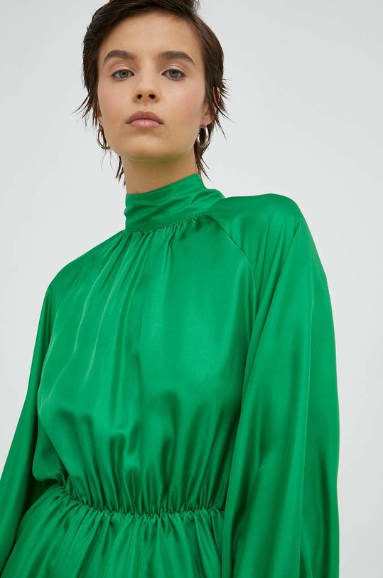 Μεταξωτό φόρεμα Samsoe Samsoe F22400163 πράσινο