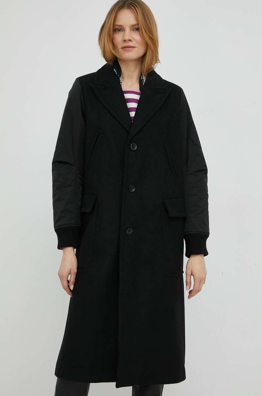 G-Star płaszcz wełniany D22031.B965 czarny SS23