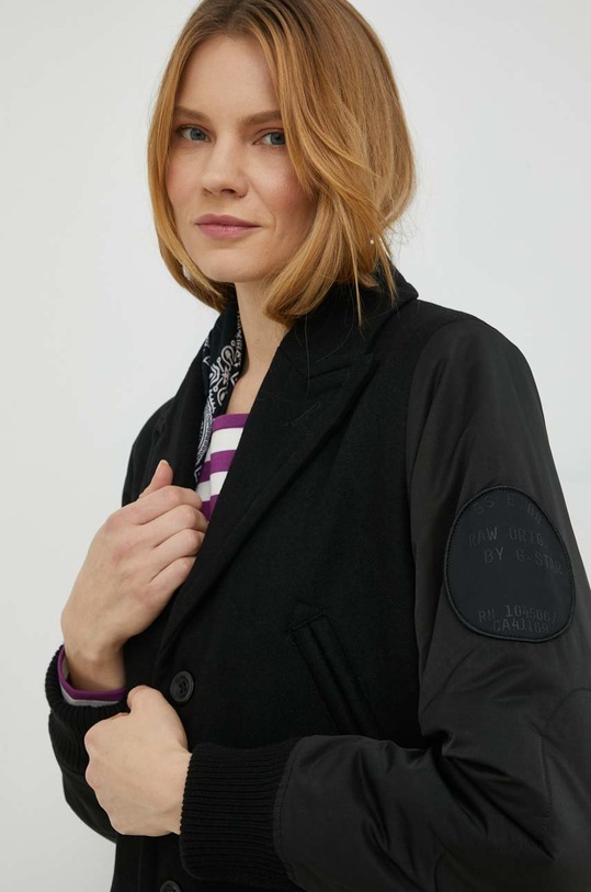 G-Star płaszcz wełniany czarny D22031.B965