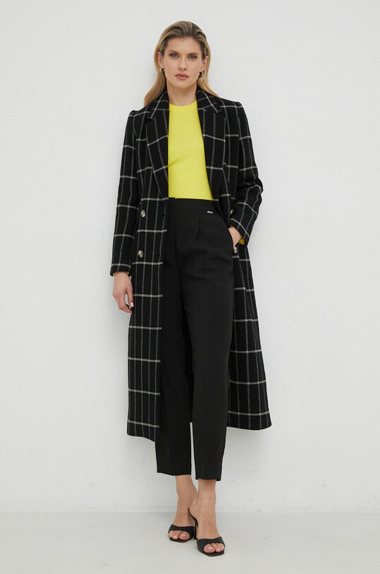 Ivy Oak palton de lana IO1123S1107 negru SS23