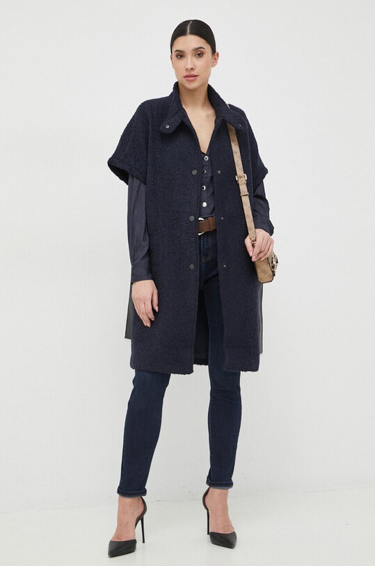 Morgan palton de lana GFOLIAE.MARINE bleumarin SS23