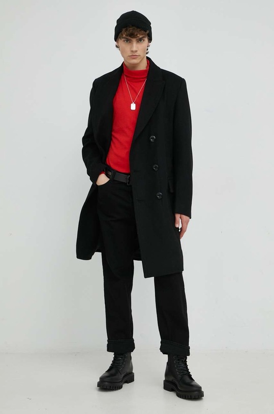 Vlnený kabát G-Star čierna D21996.B965