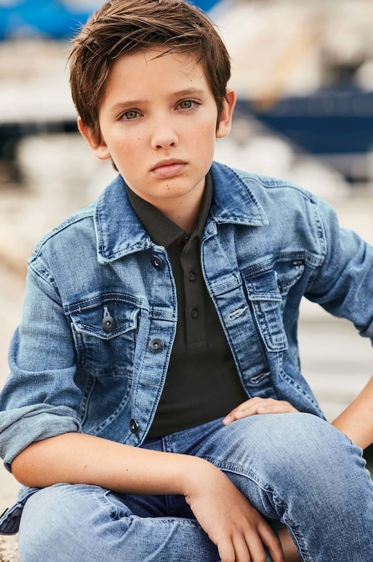 Детско дънково яке Mayoral без качулка син 6446.7D.JUNIOR