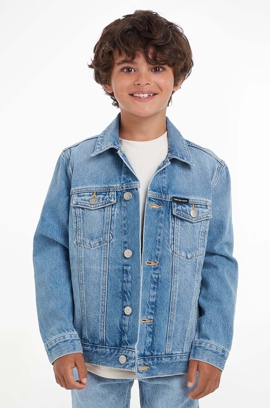Дитяча джинсова куртка Calvin Klein Jeans джинс блакитний IB0IB01654.PPYX