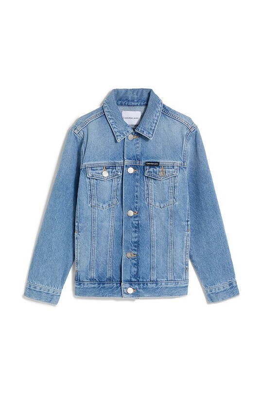Detská rifľová bunda Calvin Klein Jeans IB0IB01654.PPYX modrá SS23