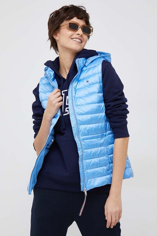 Pernati prsluk Tommy Hilfiger Planet friendly plava WW0WW37265.PPYX