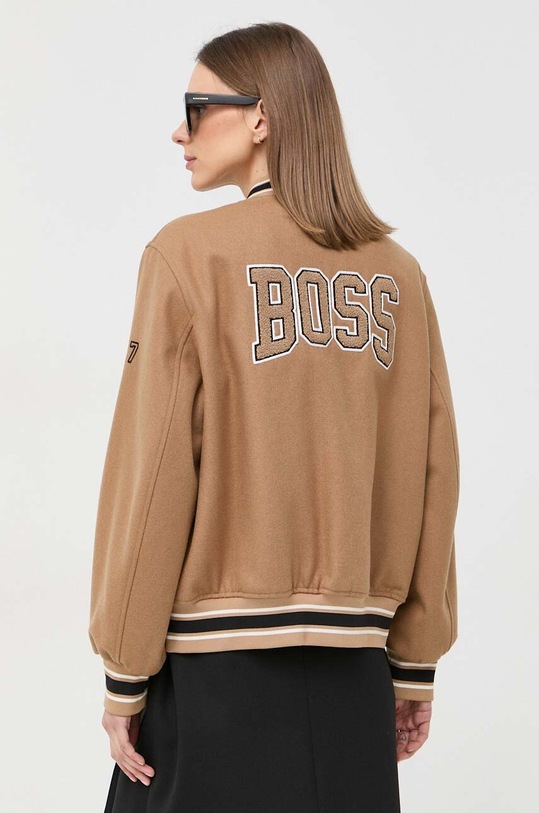Odzież BOSS kurtka bomber wełniana 50483272 beżowy