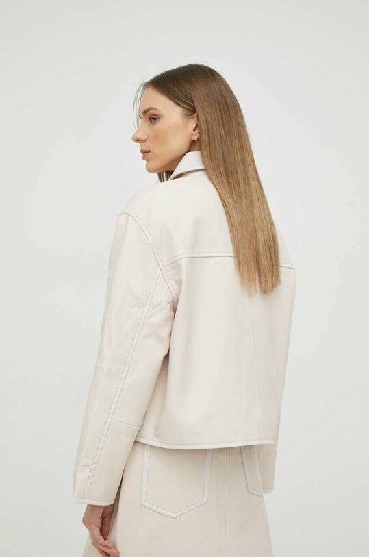 Одяг Шкіряна куртка Samsoe Samsoe F22400117 рожевий