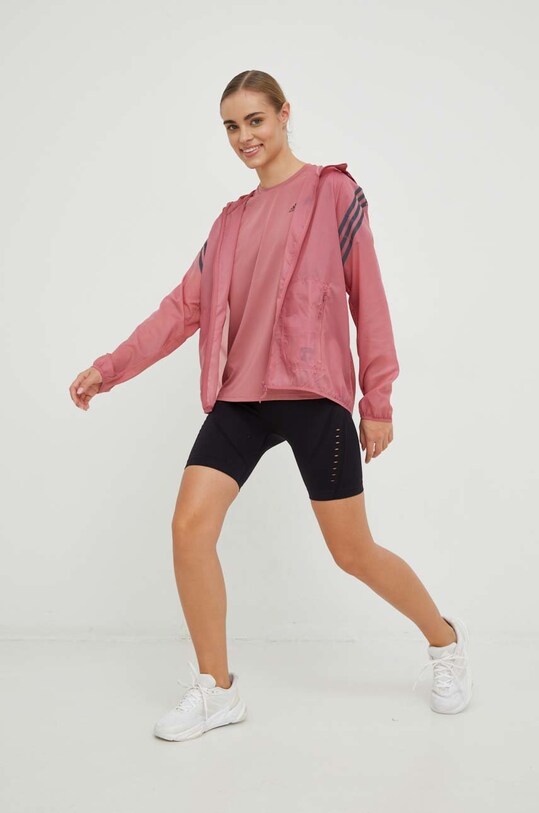 Vetrovka adidas Performance Run Icons HR9899 ružová SS23