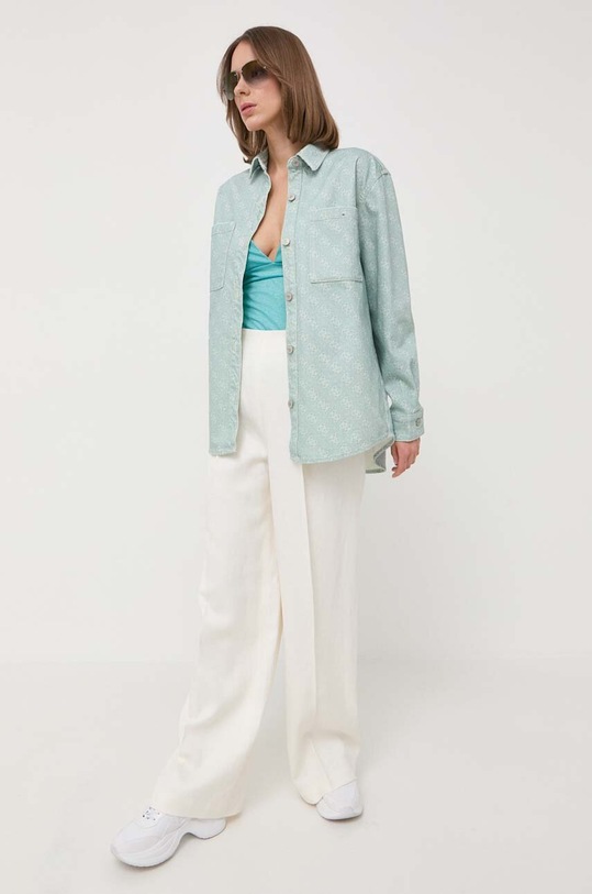 Guess koszula jeansowa W3GN57.WF5V3 zielony SS23