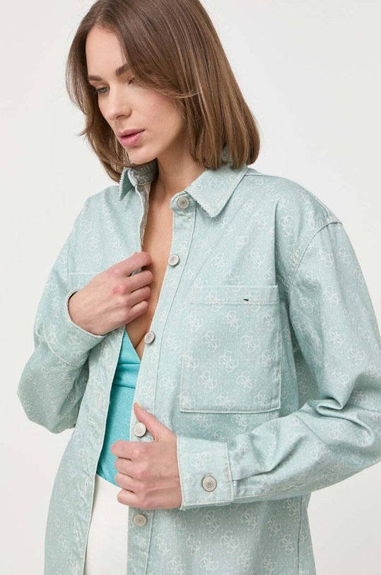 Guess koszula jeansowa zielony W3GN57.WF5V3