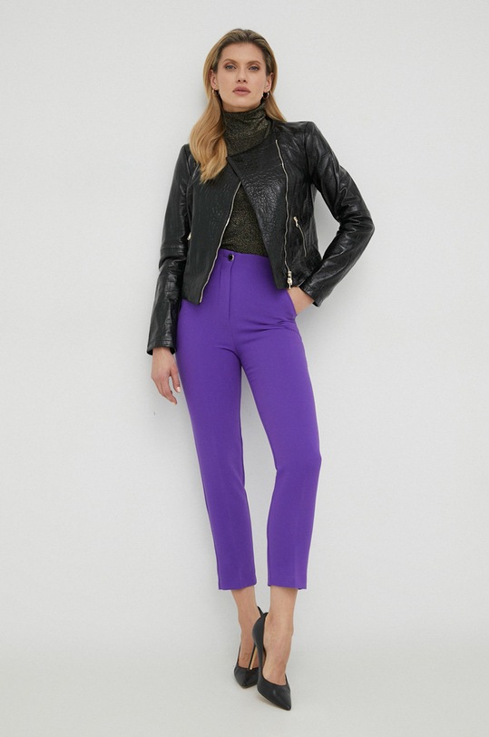 Kožená bunda Patrizia Pepe 8O0361.L064 černá SS23