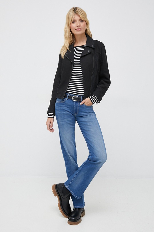 Kožený křivák Pepe Jeans Roma PL402145.999 černá SS23