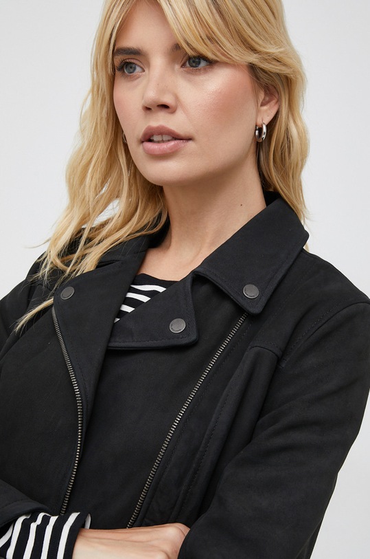 Pepe Jeans ramoneska skórzana Roma czarny PL402145.999