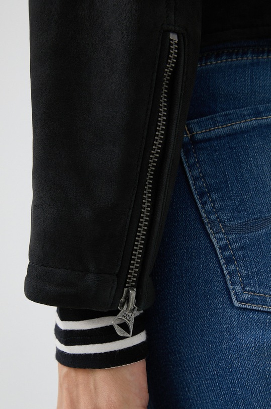 Pepe Jeans ramoneska skórzana Roma PL402145.999 czarny
