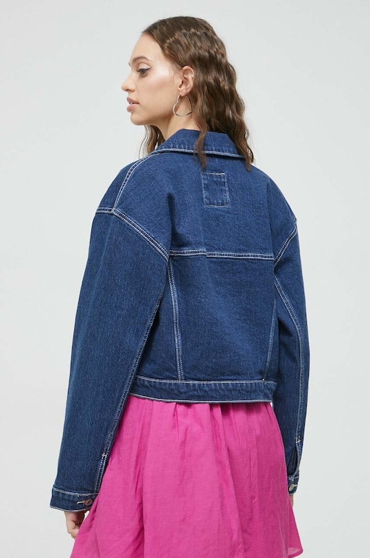 Odzież Abercrombie & Fitch kurtka jeansowa KI144.3041.275 granatowy