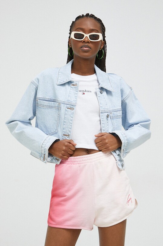 Abercrombie & Fitch kurtka jeansowa bez kaptura niebieski KI144.3042.280
