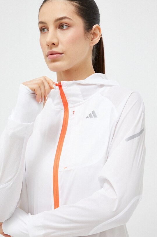 adidas Performance windbreaker Fast necaptusit alb HY2517