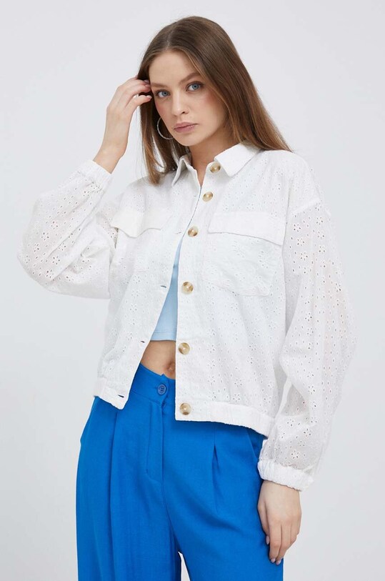 Jakna Pepe Jeans bez tople podstave bijela PL402182.800
