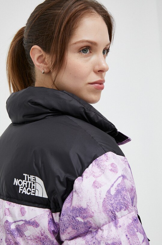 The North Face kurtka puchowa NUPTSE SHORT JACKET fioletowy NF0A5GGEIAT1